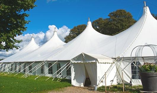 sleek white portable restrooms for outdoor events, providing a reliable and functional option for those in need in Burke